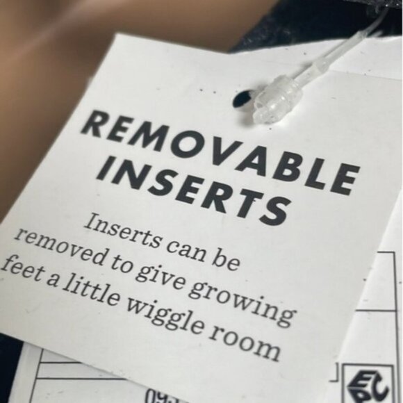 CAT & Jack Girls' Omega Ballet Flats, Sz 1 & sz 5 black sparkly stars - Picture 6 of 11